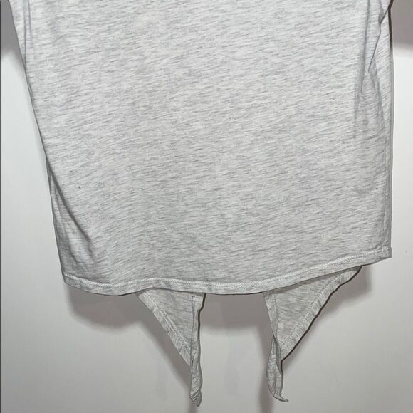 Puma Light Gray Tee with Neon Pink Logo - Picture 7 of 7